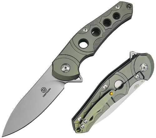 Defcon Sphere Folder 3.5 in Blade Green Titanium-G10 Handle