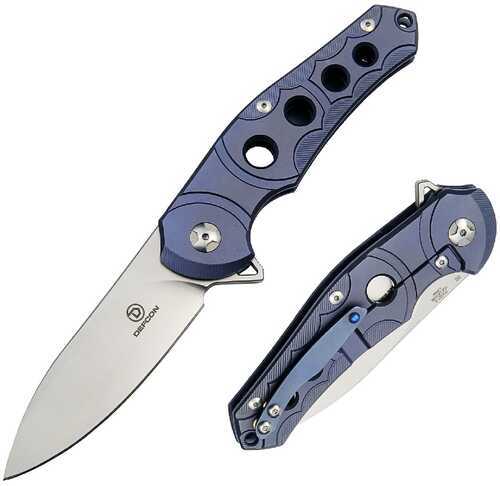 Defcon Sphere Folder 3.5 in Blade Violet Titanium-G10 Handle