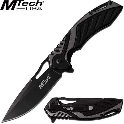 Mtech Assisted 3.6 in Blade Two Tone Aluminum Handle