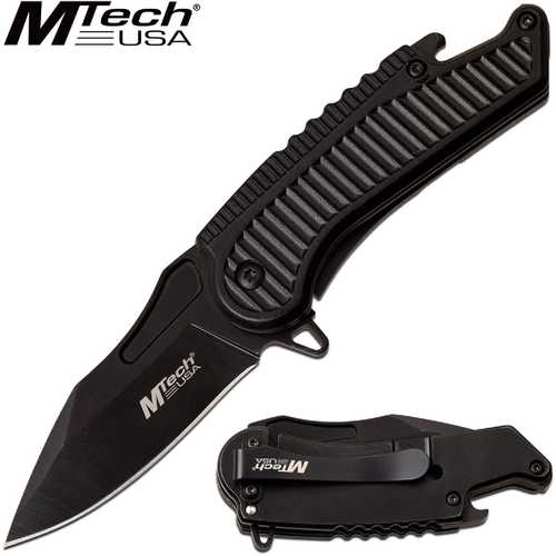 MTech Assisted 2.5 in Blade Black Aluminum Handle