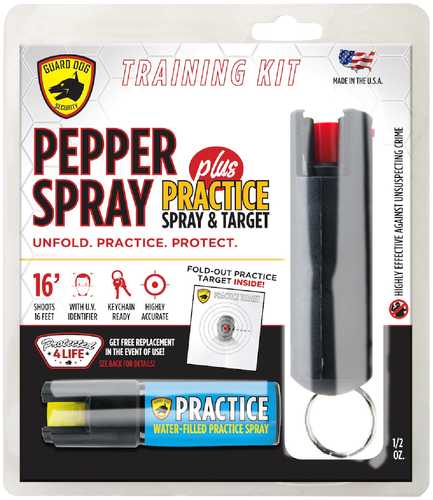 Guard Dog Security Practice Pepper 1/2Oz Cs Key Spray Blk