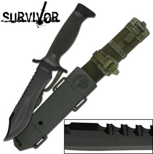 Survivor Fixed 5.0 in Blade Nylon Fiber Handle