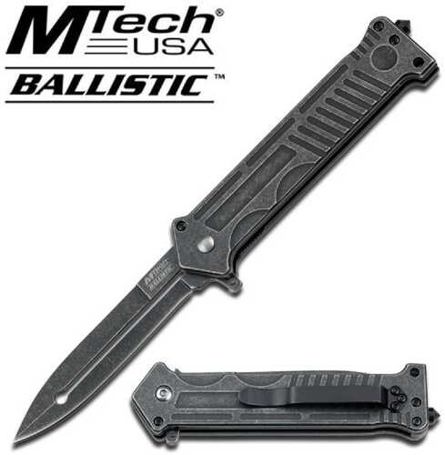 MTech Assisted 3.25 in Blade Stonewash Stainless Handle