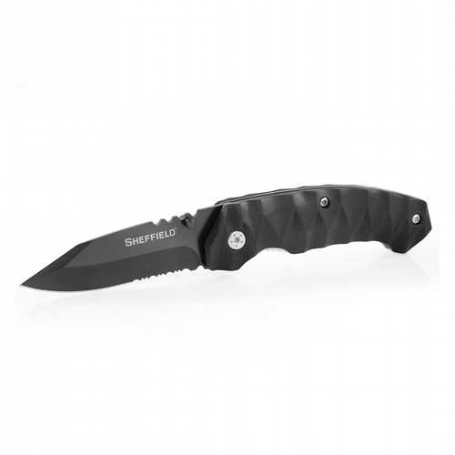 Sheffield Burke Folder 3.5 in Combo Blade ABS Handle