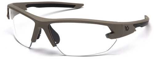 Pyramex VGST1410T Semtex 2.0 Glasses Clear Lens Anti-Fog Tan Frame