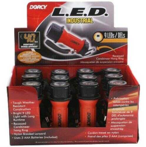 Dorcy 3AAA 9 Led Industrial Flashlights, Display Case Of 12 Md: 41-6243