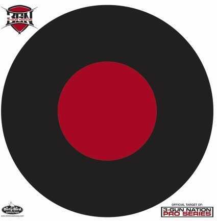 Birchwood Casey 35187 Dirty Bird 3-Gun Nation Hanging Paper 17.25" Circle Black/Red 5 Pack