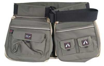 G*Outdoors GPS-1245SV Half Shooting Vest With Back Pouch Rifle Green W/Khaki Trim Mesh