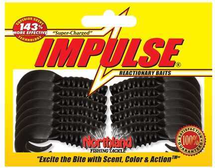 Northland Impulse Swim'n Grubs 3In 12Pk Black