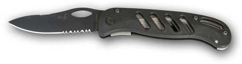 Knives Of Alaska Blaze Folding Knife Black Suregrip Serrated