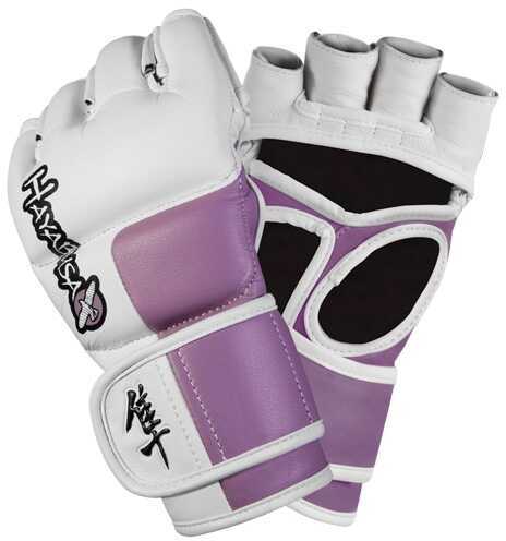 Hayabusa Tokushu 4Oz MMA Gloves White/Dk Orchid Sm