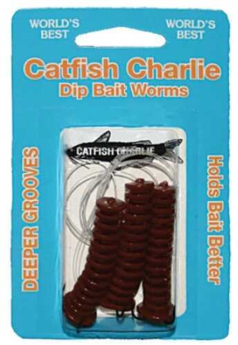 Catfish Charlie Dip Bait Worms 3 Pack Red