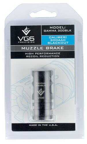 Aero Precision APVG100003A VG6 Gamma 300 Blackout Muzzle Brake 5/8"-24 tpi Nitride 17-4 Stainless Steel