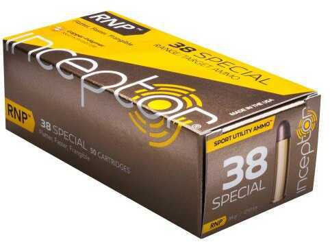 38 Special 84 Grain FMJ 50 Rounds Inceptor Ammunition