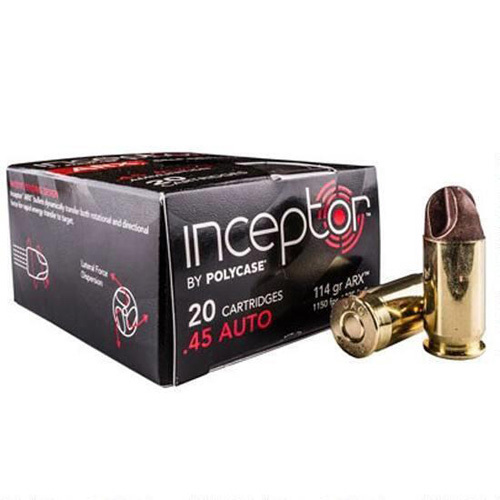 45 ACP 118 Grain ARX 20 Rounds Inceptor Ammunition