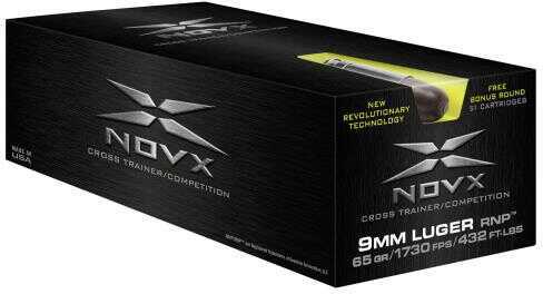 9mm Luger 65 Grain FMJ 51 Rounds NovX Ammunition