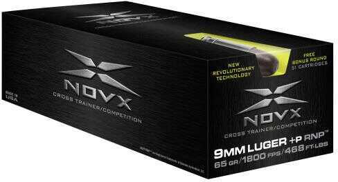 9mm Luger 65 Grain Round Nose 20 Rounds NovX Ammunition