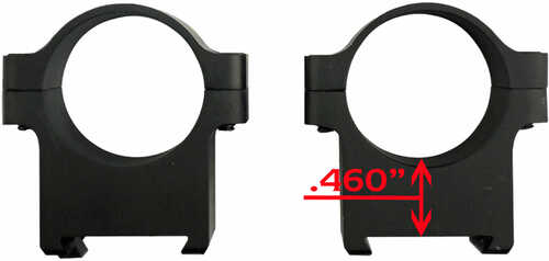 CZ 550/557 Scope Rings 1" Set Low Aluminum Black Matte