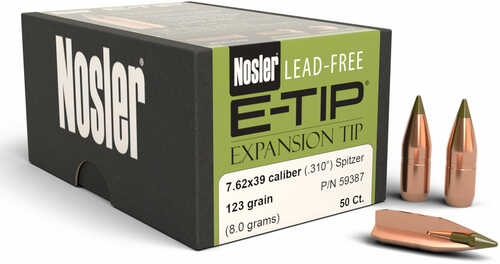 Nosler 7.62x39 .310 Diameter 123 Grain E-Tip Lead Free 50 Count