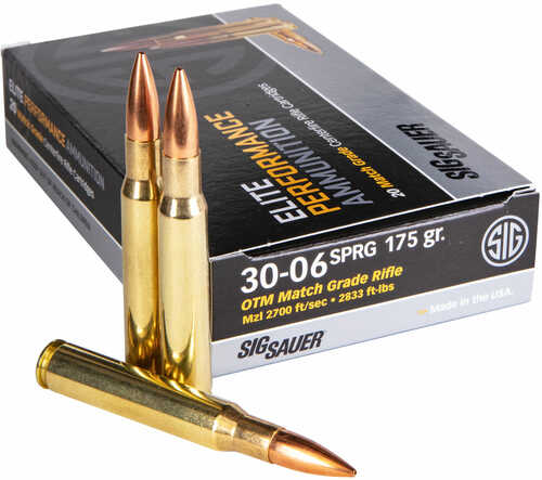 30-06 Springfield 175 Grain Open Tip Match 20 Rounds Sig Sauer Ammunition