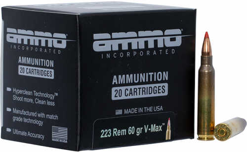 223 Rem 60 Grain V-Max 20 Rounds Ammo Inc Ammunition 223 Remington