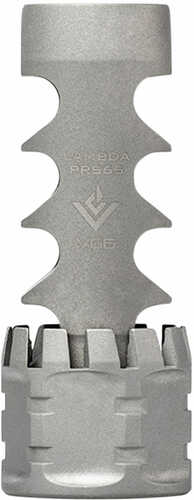 Aero Precision VG6 Lambda PRS65 Muzzle Brake 6.5 Caliber Compatible 5/8x24 Right Hand 17-4PH Stainless Steel Bead Fin.
