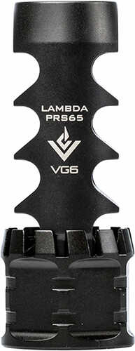 Aero Precision APVG100031AR1 VG6 Lambda 6.5 Creed/6.5 Gendel Muzzle Brake 5/8"-24 tpi Black Nitride 17-4 Stainless Steel
