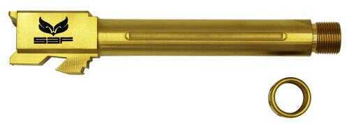 S3F Solutions for Glock 17 Drop In Match Grade Threaded/Fluted Barrel in TiN (Gold)