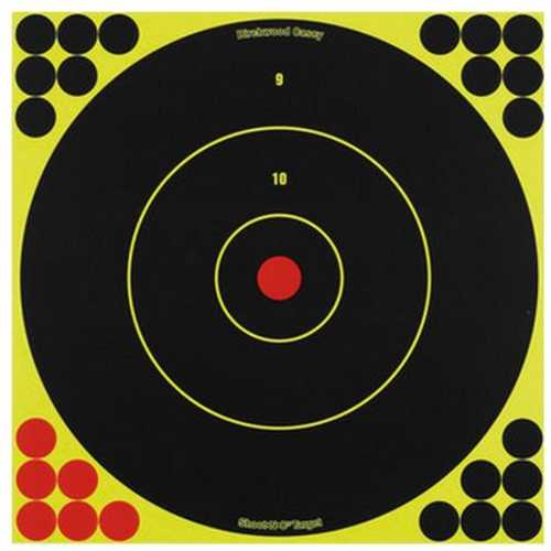 Birchwood Casey 34070 Shoot-N-C Hanging Adhesive Paper 12" X 12" Bullseye Orange/Black 100 Pack