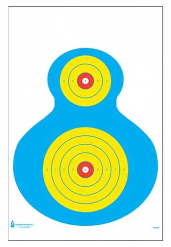 Action Target Inc Pr-WB1-100 High Visibility Fluorescent Paper 19" X 25" Silhouette Blue/Red/Yellow 100
