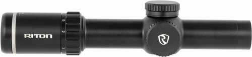 Riton Optics X7 Tactix 1-8X 28mm Obj 105.80-13.10 ft @ 100 yds FOV 34mm Tube Black Finish Illuminated Cm1