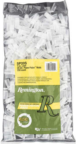 Remington Ammunition SP20S Power Piston Hunting Wads 20 Gauge 1 Oz 250/20