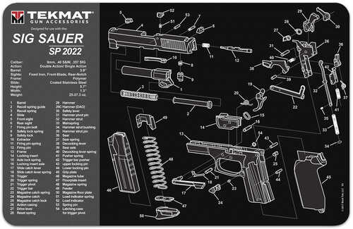 TekMat TEKR17SIGSP2022 Sig Sauer SP2022 Cleaning Mat