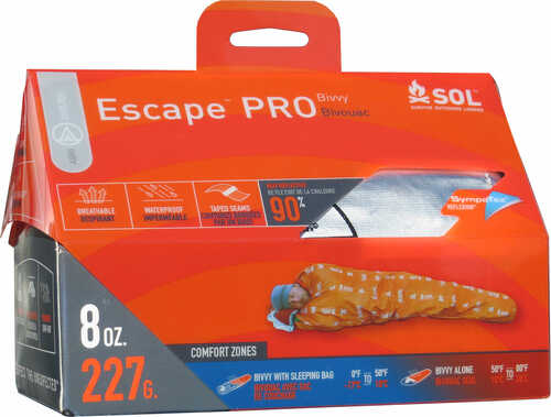 Adventure Medical Kits 01401232 Sol Escape Pro Bivvy Orange 84" X 31"