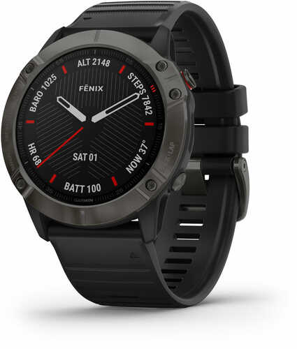 Garmin fenix 6 Sapphire Watch Black/Gray Carbon