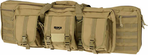 RUKX Gear ATICT42DBT Tactical Double Gun Case Tan 600D Polyester 42"