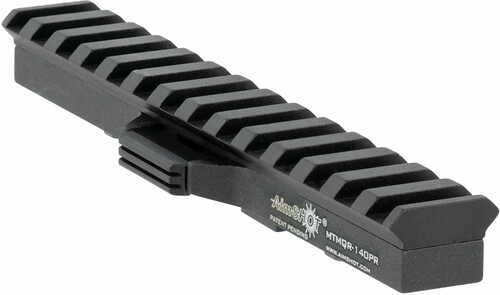 Aimshot M-LOK QD 140mm Adapter Picatinny Rail Black Hardcoat Anodized