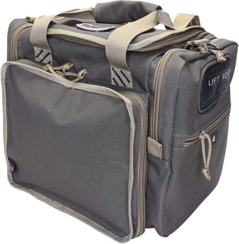 G*Outdoors GPS-2014LRBR Large Range Bag With Lift Ports & (4)Ammo Dump Cups Rifle Green W/Khaki Trim