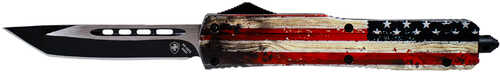 Templar Knife Slim Otf Wood Us Flag 3.5" Black Tanto