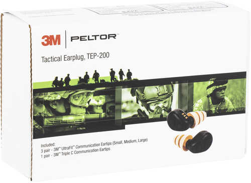 Peltor Electronic Earplugs Tactical Foam Earbuds Black/Orange Adult Yes