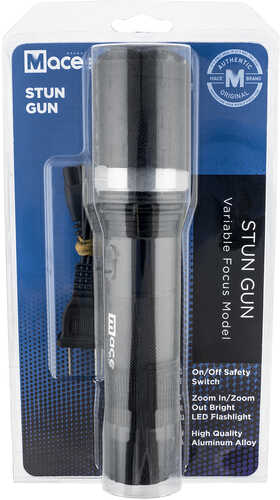 Mace Variable Focus Stun Gun Led Flashlight Black Aluminum