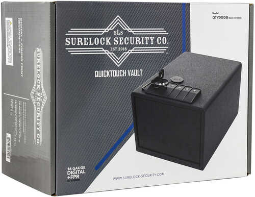 Surelock Security  QuickTouch 300 Vault Black Powder Coat Electronic/Fingerprint Steel