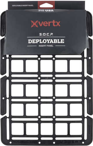 Vertx socp Rigid Insert Panel Polymer 9.5" W X 14"L X .2" Thick Black