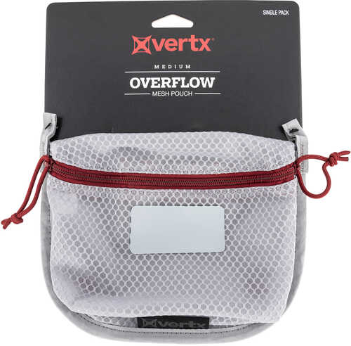 Vertx  Overflow Mesh Pouch Nylon 5"W X 7.25"H White/Red