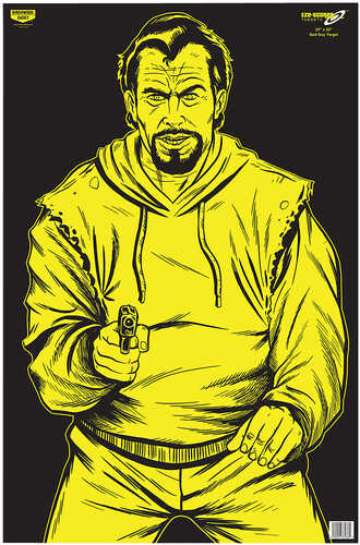 Birchwood Casey EZE-Scorer Bad Guy Silhouette Paper Target 23" X 35" 100 Per Pkg