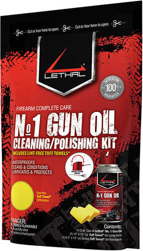 Lethal 956467K6 No. 1 Gun Cleaning Kit Handgun/Rifle 3 Pieces