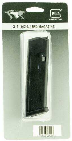 Glock MF17015B G17 Magazine with Block 9mm 15 rd Black Finish