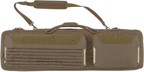 Tac Six Unit Tactical Rifle Case 46" Coyote Holds 2 Rifles With Large Exterior Pockets & Padded Shoulder Strap