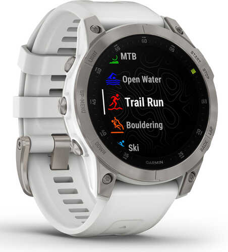 Garmin epix Gen2 White Titanium With Sapphire Accents, Wi-Fi/Bluetooth/Ant+ Compatible, 24/7 Health Monitor