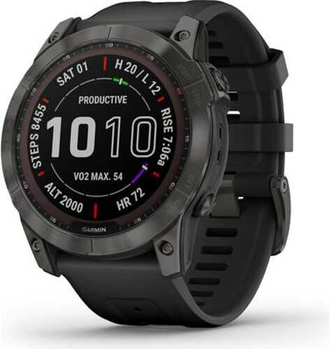 Garmin 010-02541-10 Fenix 7x Sapphire Edition Fitness Tracker Carbon Gray Dlc/black 51mm Solar Compatible With Iphone/an
